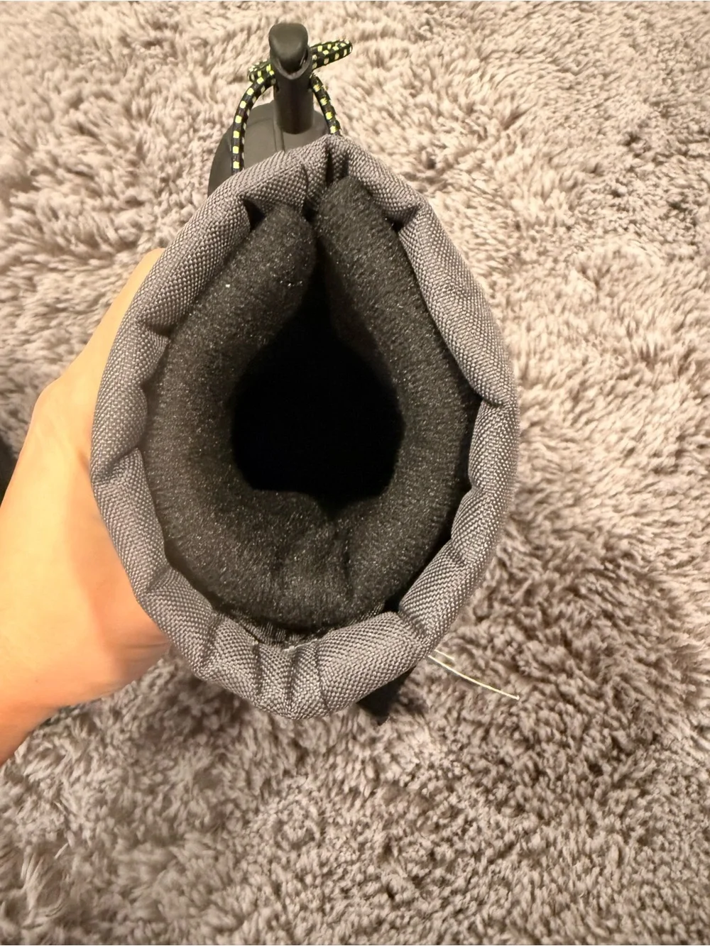 totes Kids Gray and Neon Yellow Trim Snow Boots